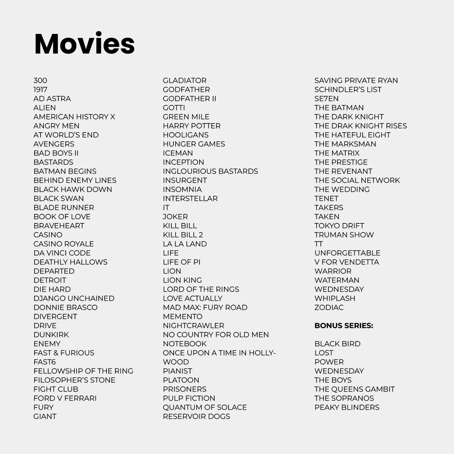 175 Movie LUTs Pack