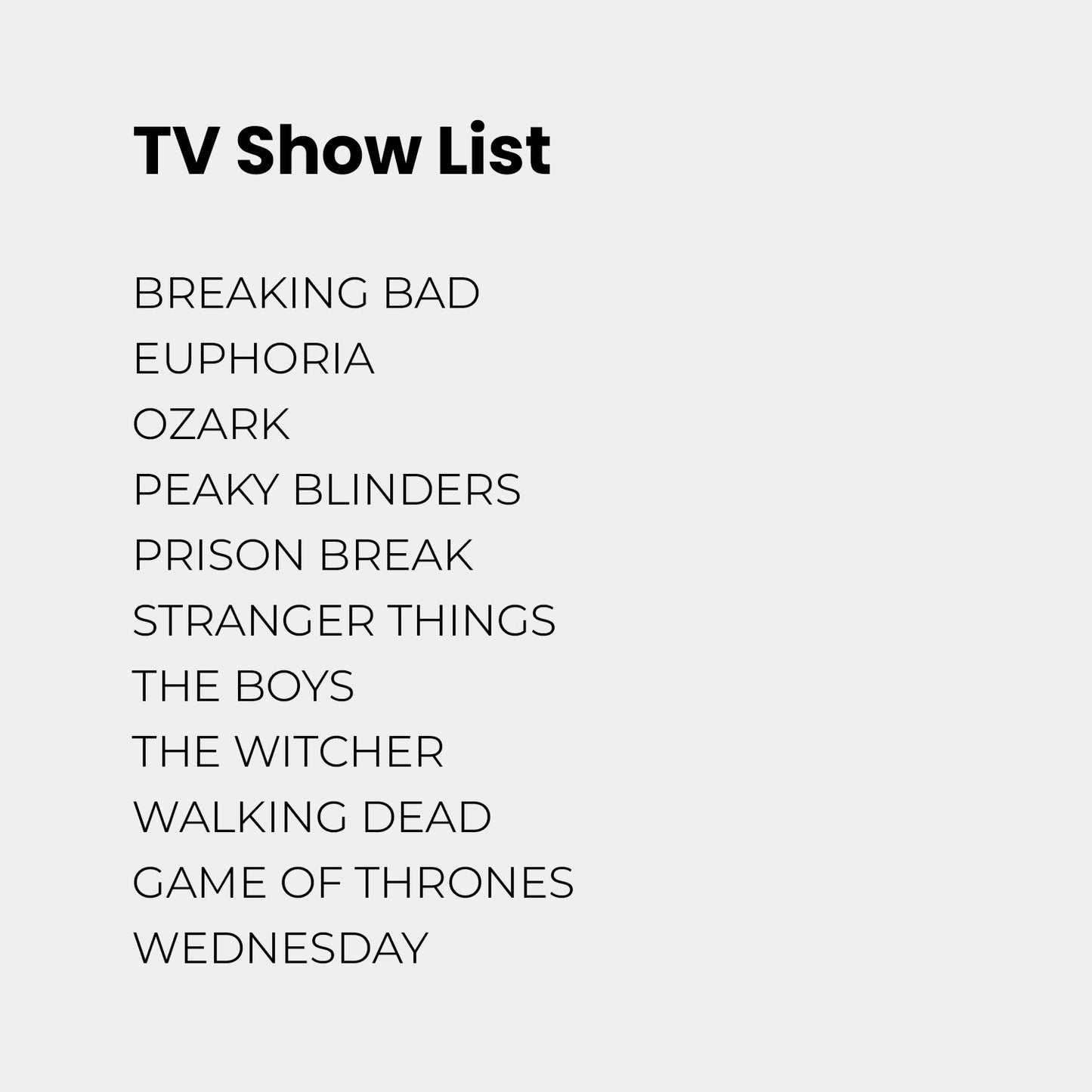 TV Show Luts